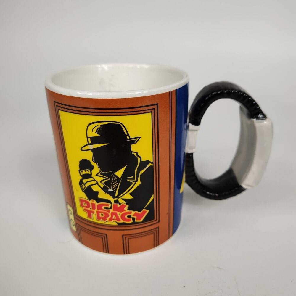 Applause Dick Tracy Coffee/Tea Mug 12 oz. Yellow Walt Disney Company Collectible